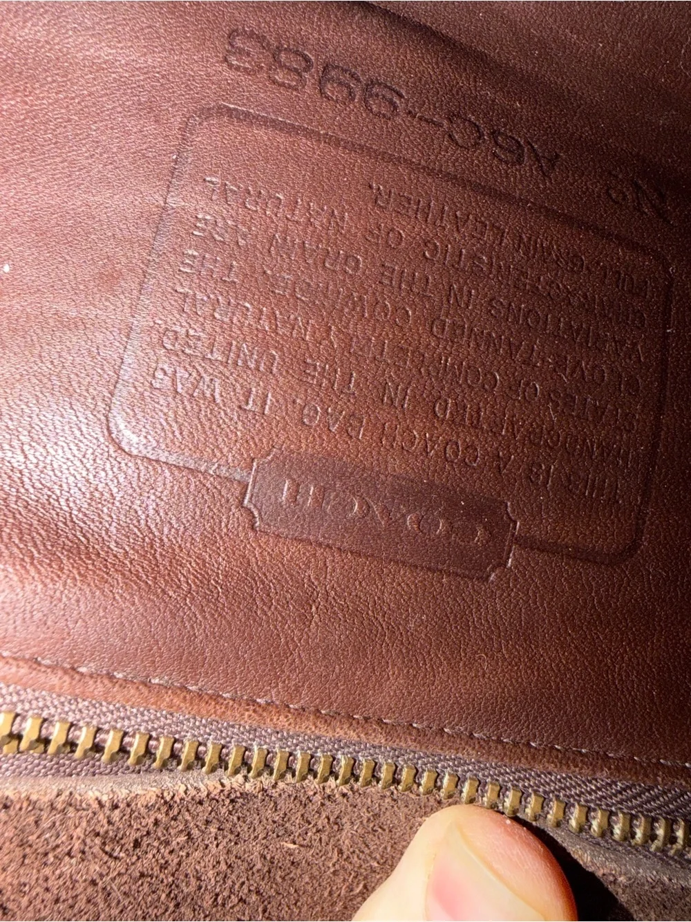 Vintage Coach Regina mahogany Brown Leather Top-Handle Crossbody Bag